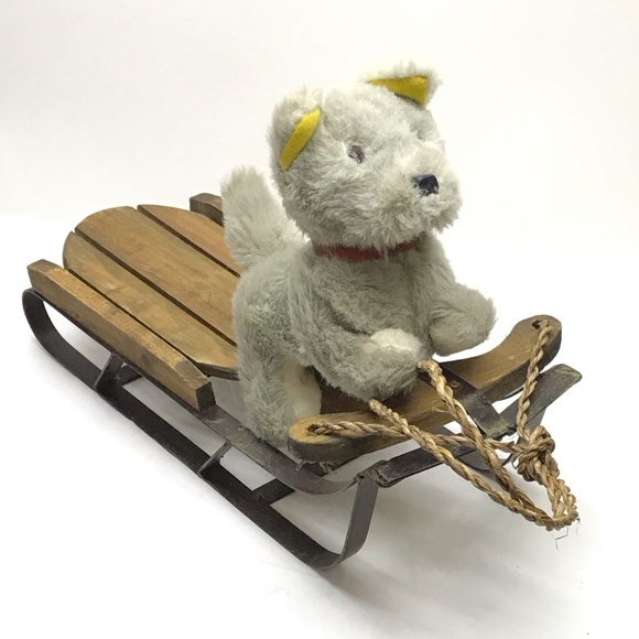 Decorative Small Wooden  Sled, Doll Sled - Picture 3 of 10